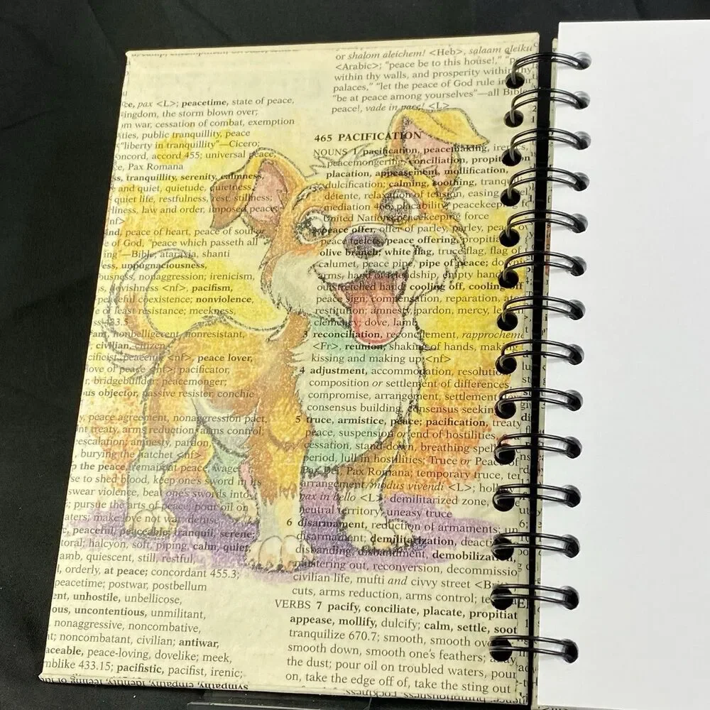 Journal Unique Dog Lover Designs Handmade Upcycle Spiral Notebook Best Friend
